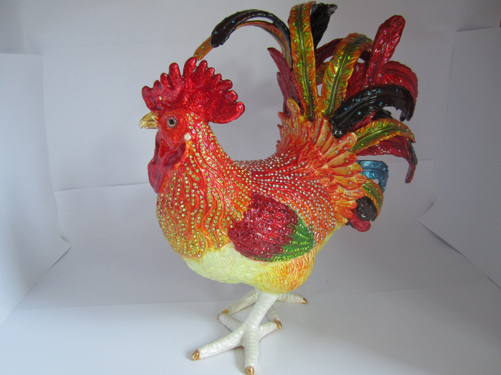 鑲鉆精美雞 創(chuàng)意家居工藝品擺件 吉祥如意 商務禮品 金屬雞工藝品